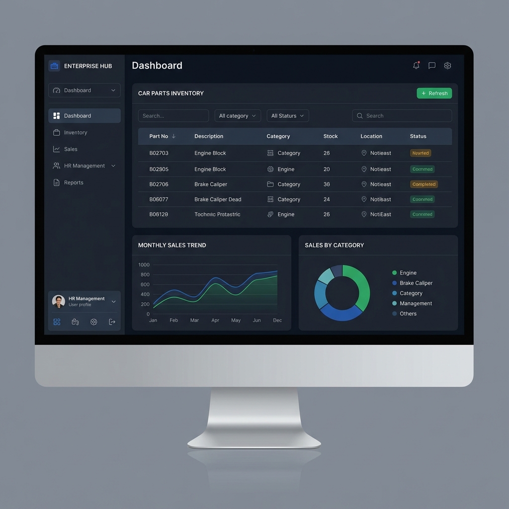 JKAutomobile - Inventory & HR Management Desktop Software