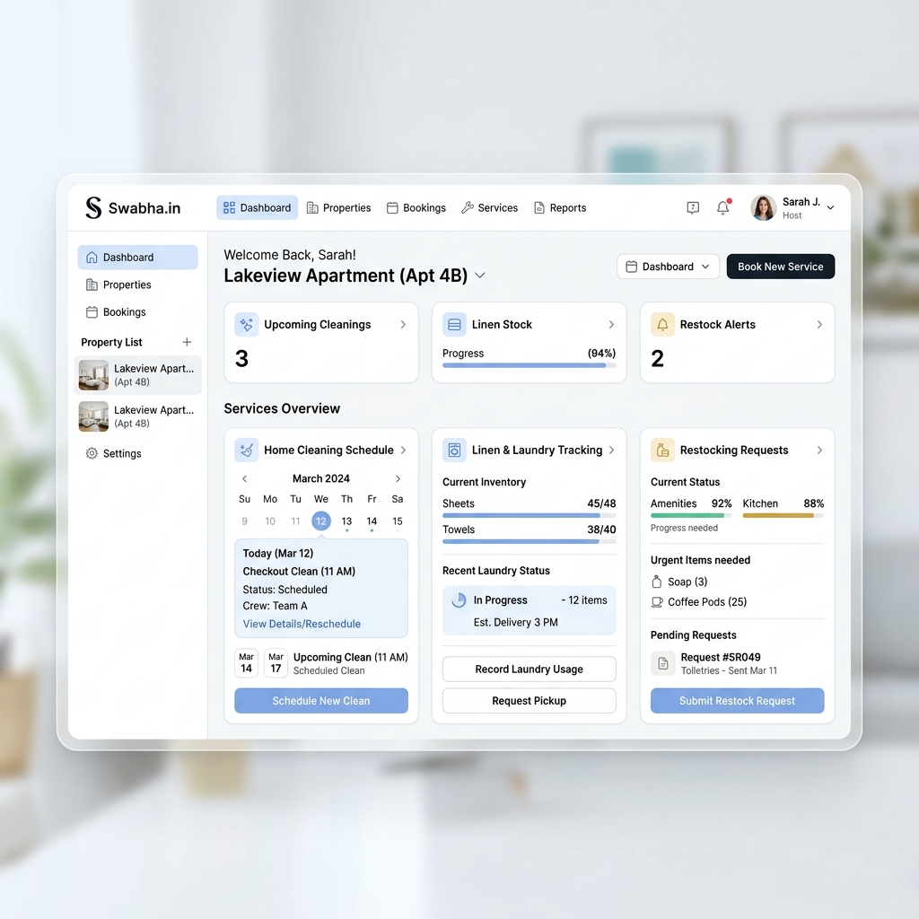 Swabha.in - Property Management & Airbnb Services Platform